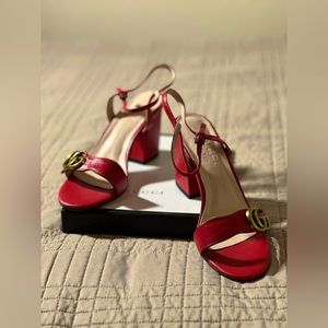 Gucci Marmont Red Sandals (Size 10)